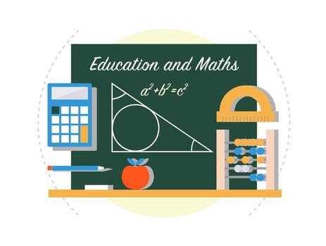 Math Back To School Vector Illustration