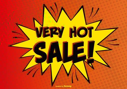 Comic Style Hot Sale Illustration vector