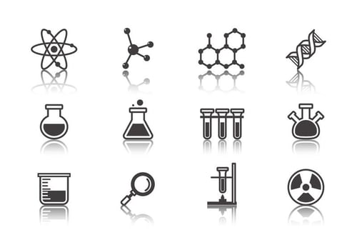Science and Laboratory Icons Vector