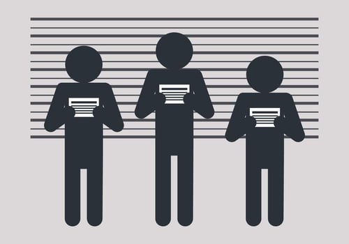 Mugshot with Human Shapes vector