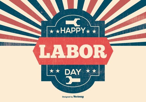 Retro Labor Day Illustration vector