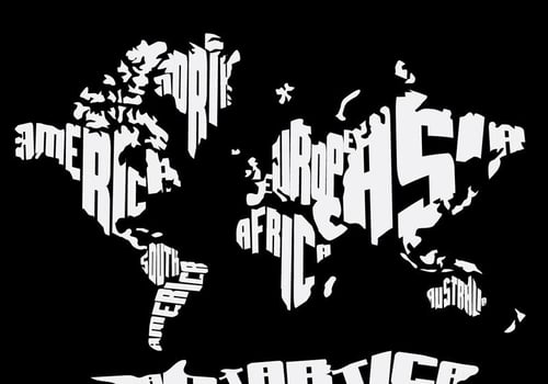 Word Map Black and White vector