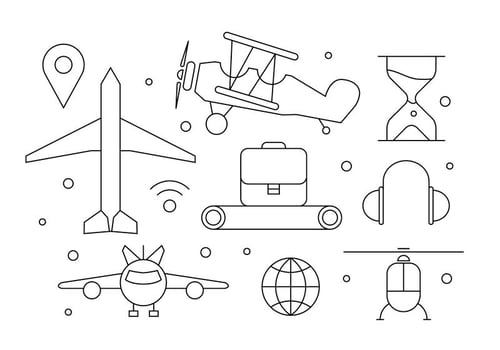 Free Airplane Icons vector
