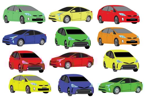 Free Prius Colour Icons vector