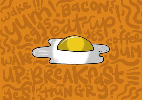 Fried Egg Breakfast Vector