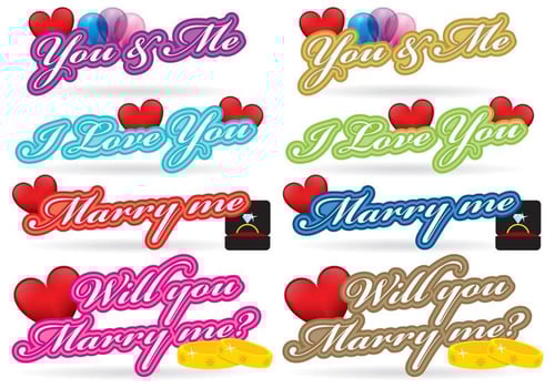 Love Titles vector
