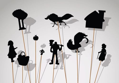 Shadow Puppet Icons vector