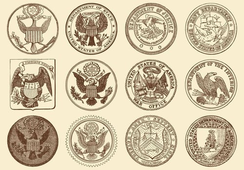 Seals Of USA vector