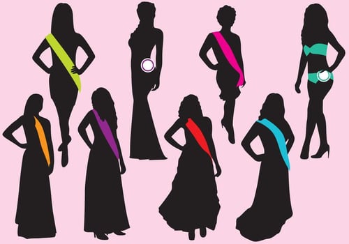 Pageant Silhouettes vector