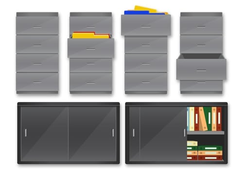 Server File Rack vector