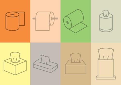 Tissue Icon set vector