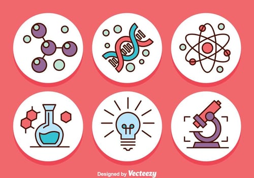 Science Circle Icons Vector