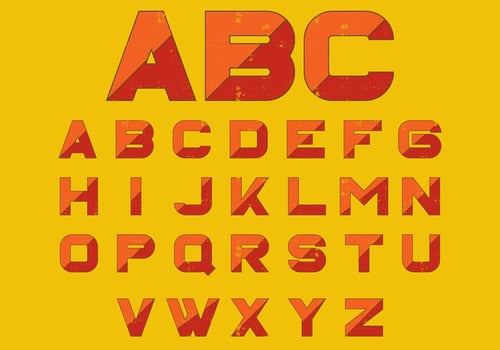 Block Bold Letter vector