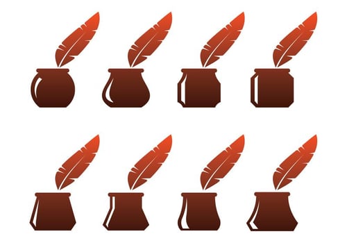 Free Ink Pot Vectors