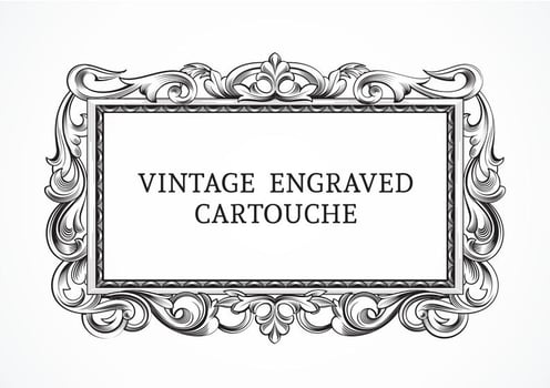 Vector Vintage Engraved Cartouche