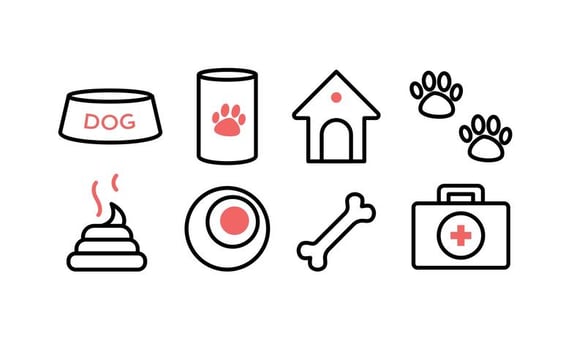 Free Dog Icon Set vector