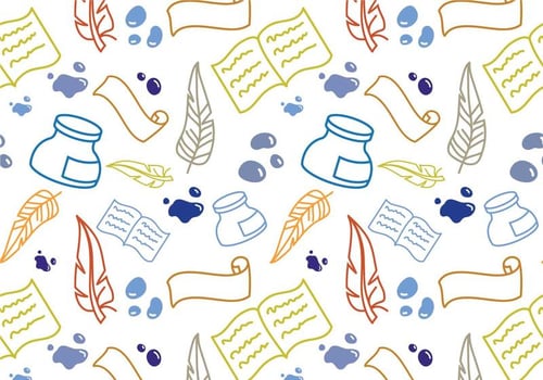 Free Writing Pattern Vectors 