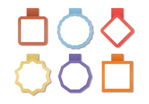 Colorful Etiquetas Label Vectors