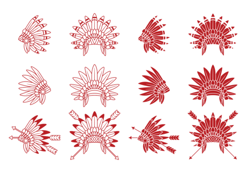 Vector Indian War Bonnet