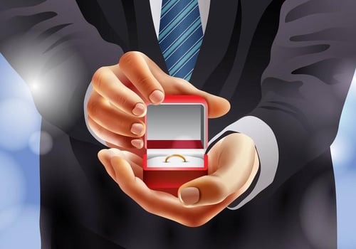 Marry Me Proposal With A Ring vector