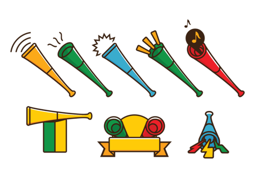 Vuvuzela Trumpet Vector