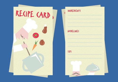 Recipe Card Illustration Vector