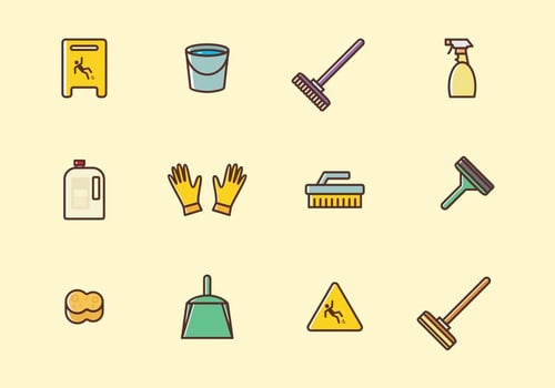 Cleaning Icons Set vector