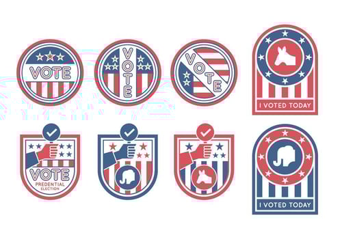 Election Badges Vectors