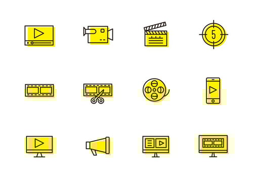 Video Production Icons vector