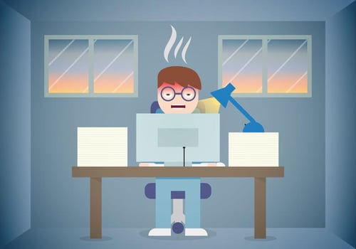 Burnout Work Office Vector Flat