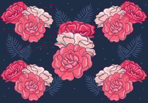 Red Floral Background vector