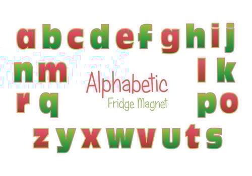 Fridge Magnet Alphabet Vector Set
