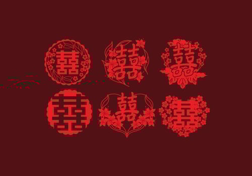 Double Happines Vector