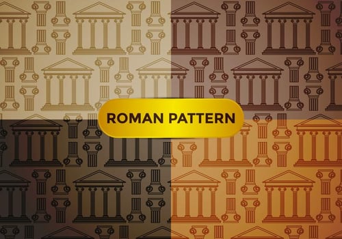 Roman Pillar Pattern Vector
