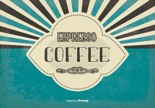 Vintage Espresso Coffee Background vector