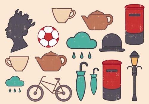 Britain Icons Set vector