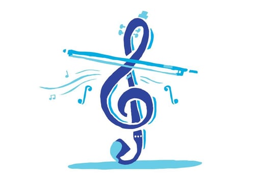 Blue Violin Key vector