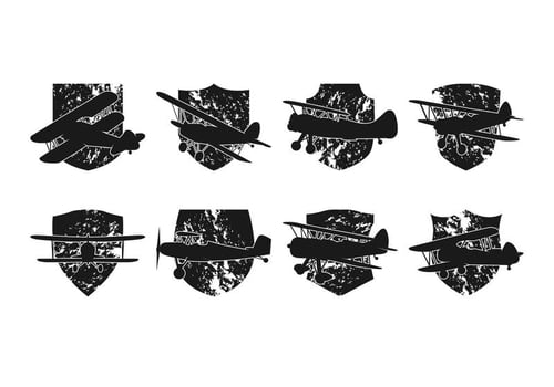Free Biplane Logo Vector