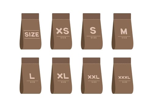 Free Cloth Size Label vector