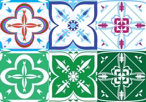 Portuguese Tile Set vector