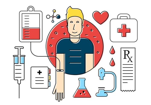 Blood Drive Vector Illustration 