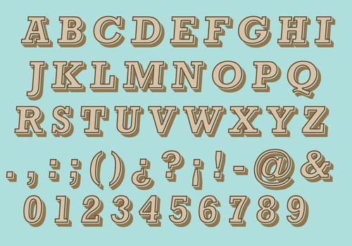 Brown Retro Type vector