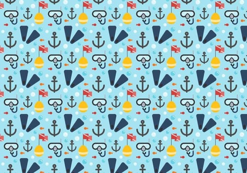 Free Diving Elements Vector