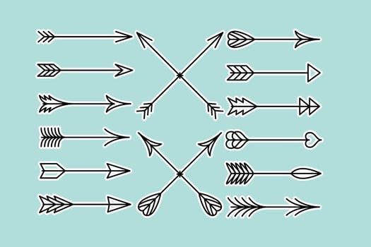 Flechas Line Arrows vector