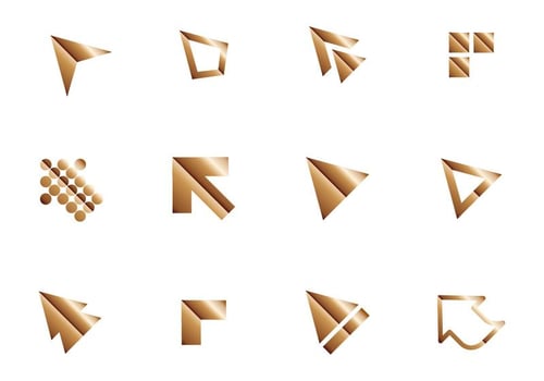 Shiny Mouse Pointer Icon Vector