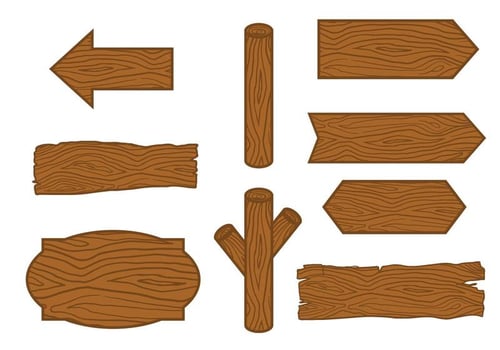 Hand Drawn Wood Logs Vector