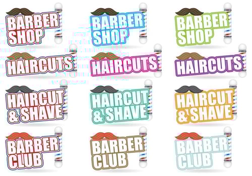 Barber Shop Titles vector