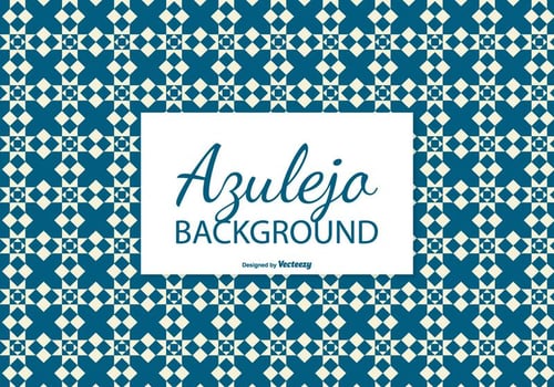 Diamond Azulejo Tile Background vector