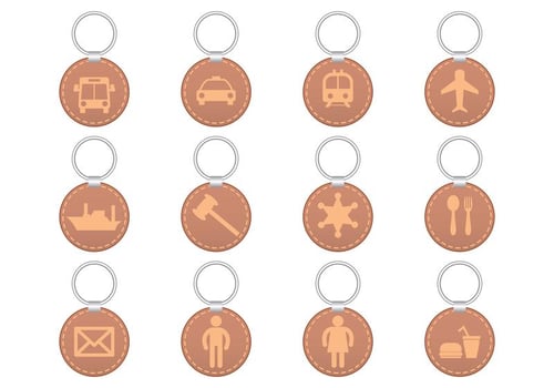 Symbols Key Holder Vector
