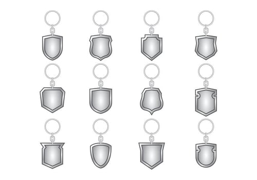 Silver Key Holder Vector